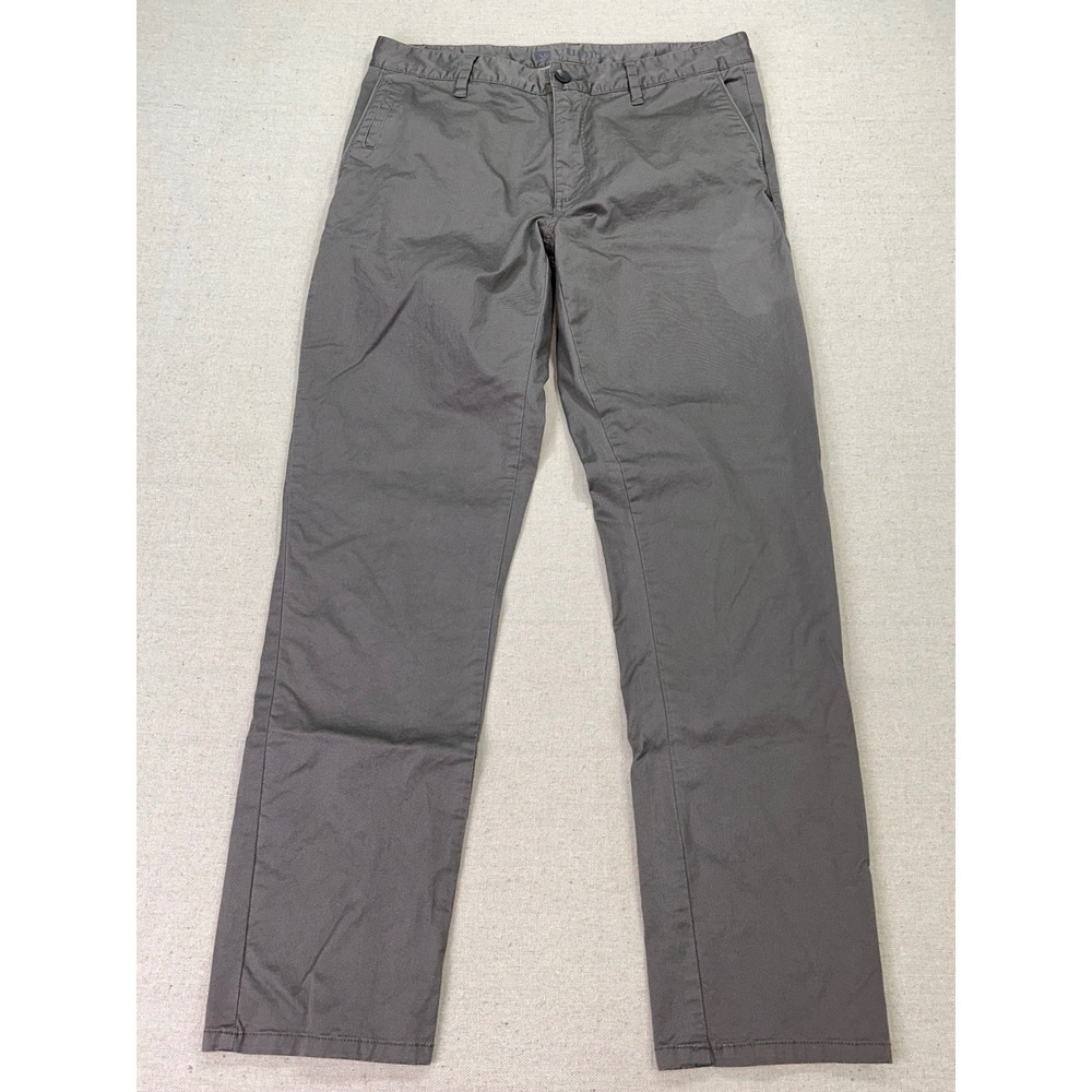 Vuori Mens 33 Meta Performance Pant Charcoal Gray Cotton Stretch Chino Athleisue